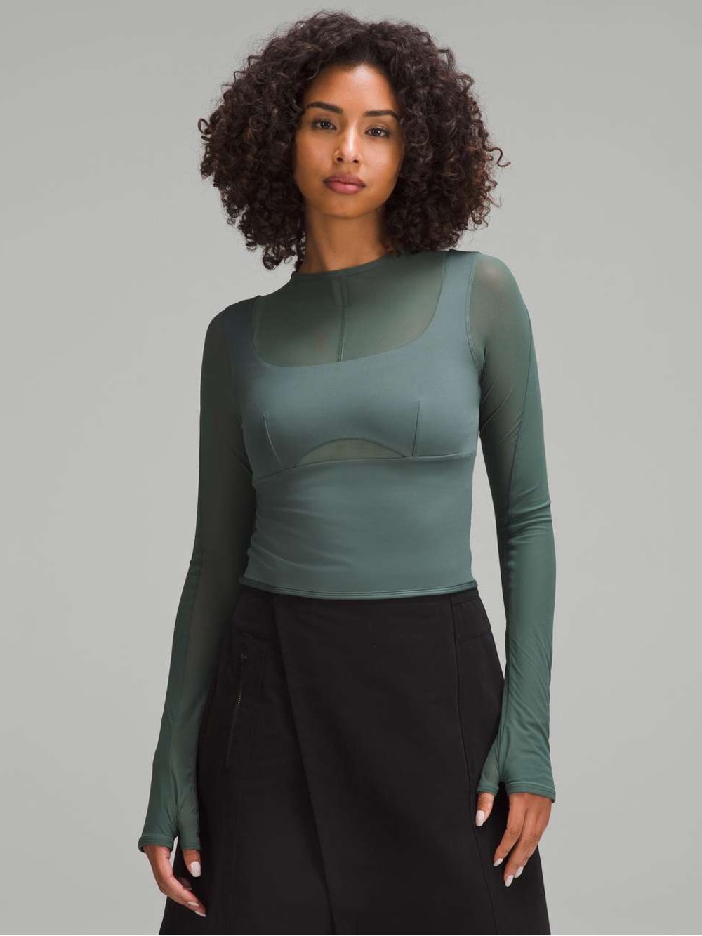 Lululemon Mesh Mixed Long-Sleeve Shirt
